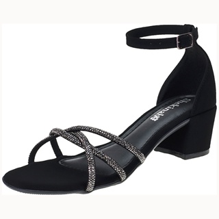Sandália Feminina Salto Saltinho Shekinah Tiras Strass Lançamento Moda em Oferta na Shopee