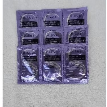 kit 3× saché Siàge eudora (shampoo 7ml,condicionador 7ml,é máscara 7ml)