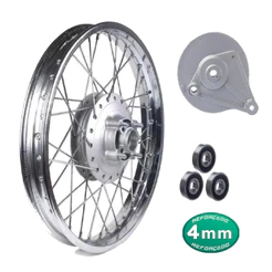 Roda Traseira Raio 4mm Fan 125 09 Á 22 Espelho + Rolamento