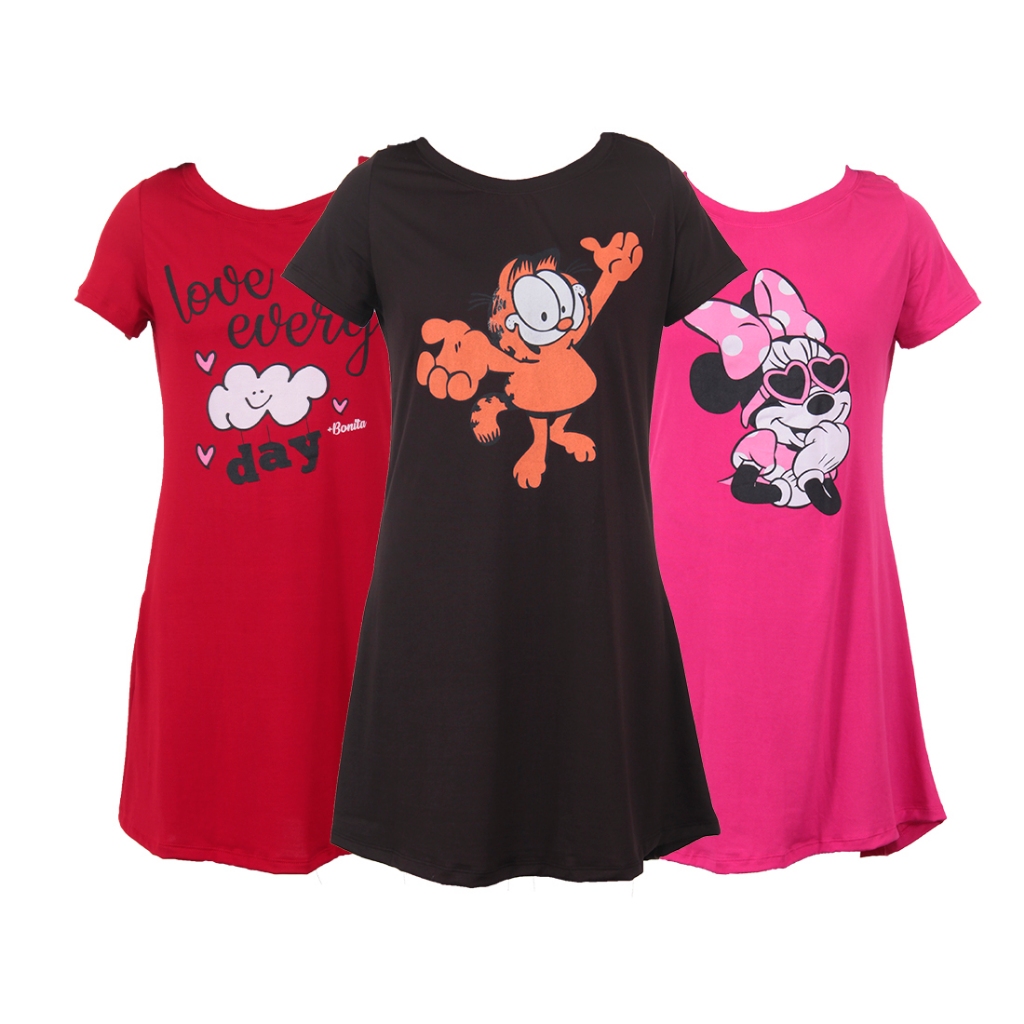 Kit 3 Camisolas Femininas Longa Com Silk Pode Usar Como Vestido em Oferta na Shopee