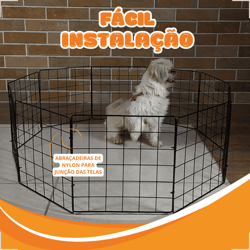 Tela Pet Modular 30x30 Cercado para Animais Cachorro Coelho Prático Móvel Envio Imediato