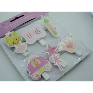 Mini Pregadores Madeira  Lembrancinha  Princesinha 6 Unidades em Oferta na Shopee