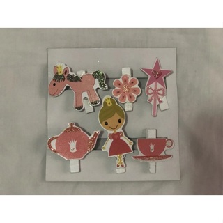 Mini Pregador Lembrancinha Madeira Hora Do Chá Princesa  - 6 Unidades em Oferta na Shopee