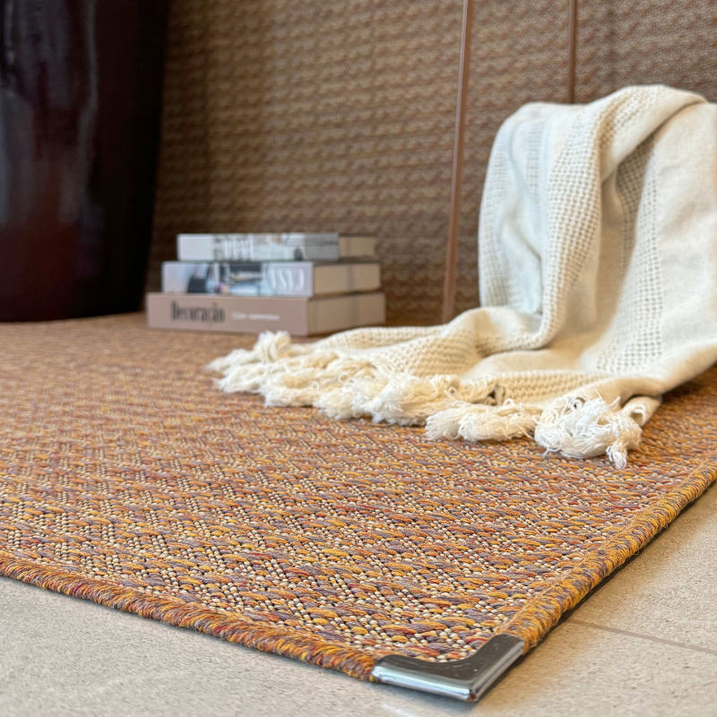 Tapete de Sisal 150x200 Preto para Sala Quarto Decoração Sem Pelo Antialérgico