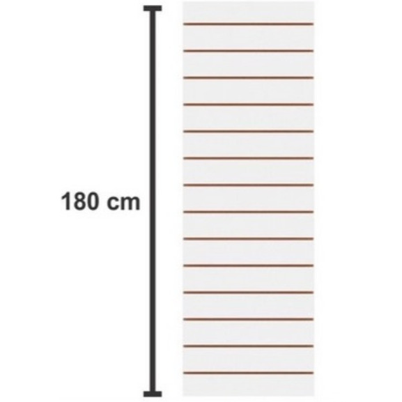 Painel canaletado 180x30 Branco kit placa mdf loja canaletado canelado REF 68