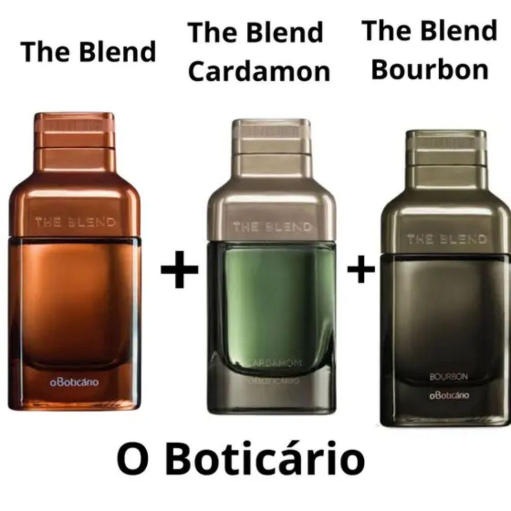 Kit 3 perfumes The Blend + The Blend Bourbon + The Blend Cardamom - Mais vendidos