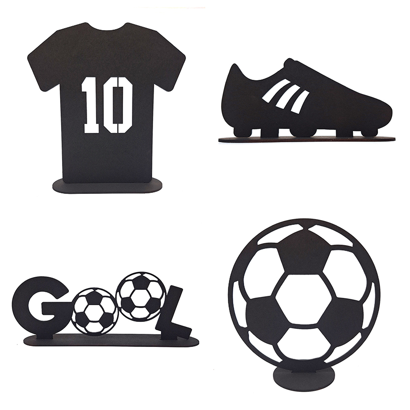 Display Futebol Infantil Aniversário Kit com 4 Unidades MDF Vazado em Oferta na Shopee
