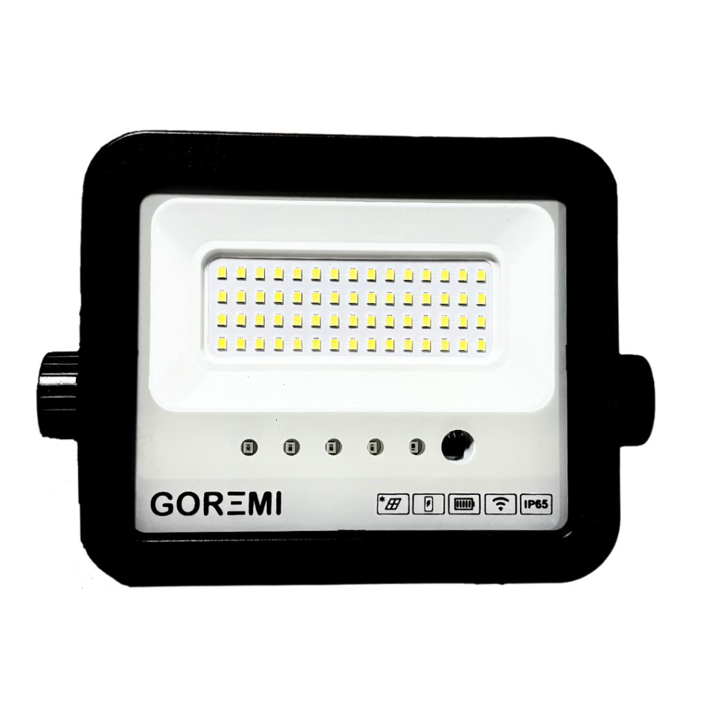 Holofote Refletor Solar Led PRO 200W ou 100W Prova D'àgua C/placa Solar Branco Frio 6500K