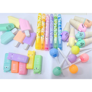 Kit 6 Cores Marca Texto Canetas Fofinhas Kawaii Coloridas Desenho Marcador Fluorescente em Oferta na Shopee