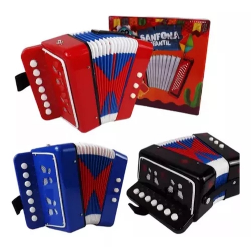 Sanfona Acordeon Gaita de brinquedo para crianças que da pra tocar música