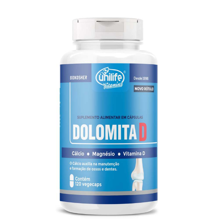 Dolomita D 120 Cápsulas Unilife * Cálcio + Magnésio + Vita D