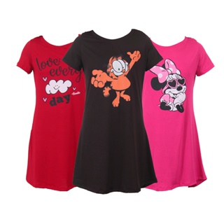 Kit 3 Camisolas Longas Silk Pijama Vestidinho em Oferta na Shopee