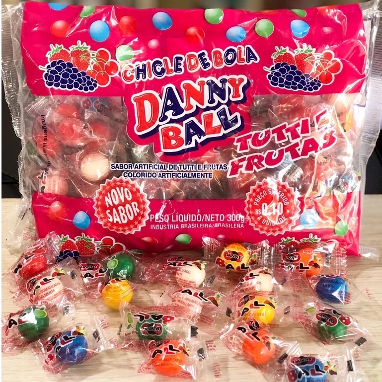 Chiclete Sortido De Bola Tutti Frutti Com 100 Unidades - Danny Ball