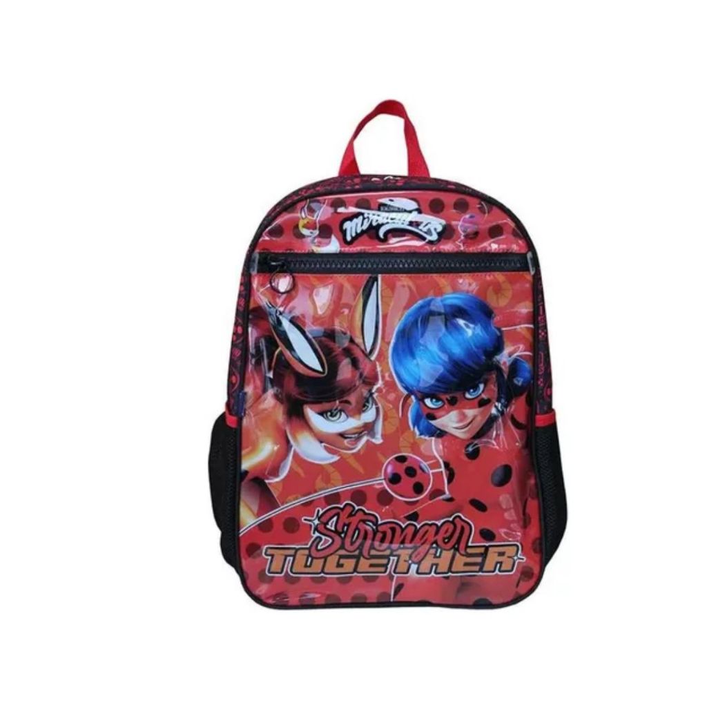 Mochila De Costas Dermiwill Miraculous Preto Cor Vermelho Tamanho Único