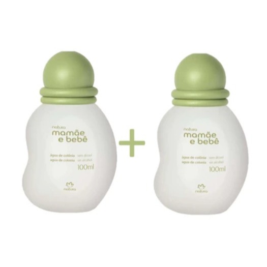 Combo Colônia Mamãe e Bebê Água de Colônia 100ml Natura 2 UNIDADES