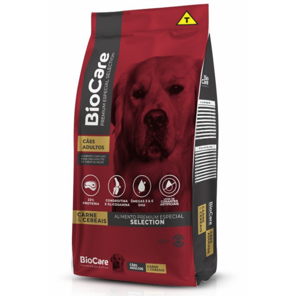 Ração BioCare Premium Especial Selection - Carne & Cereais - Adultos 15kg em Oferta na Shopee