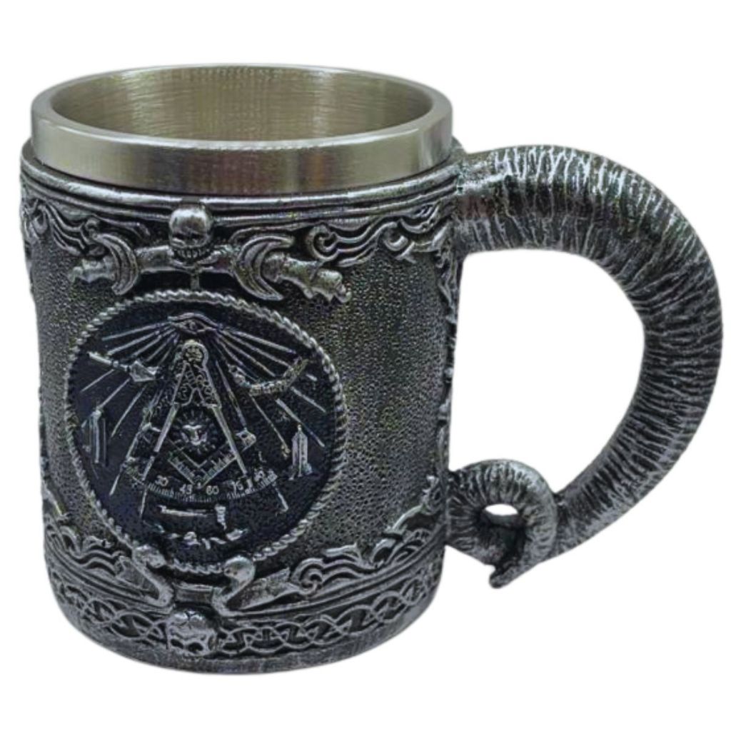 Caneca 3d Maçonica Maçonaria Maçom Alça Chifre Bode Símbolos