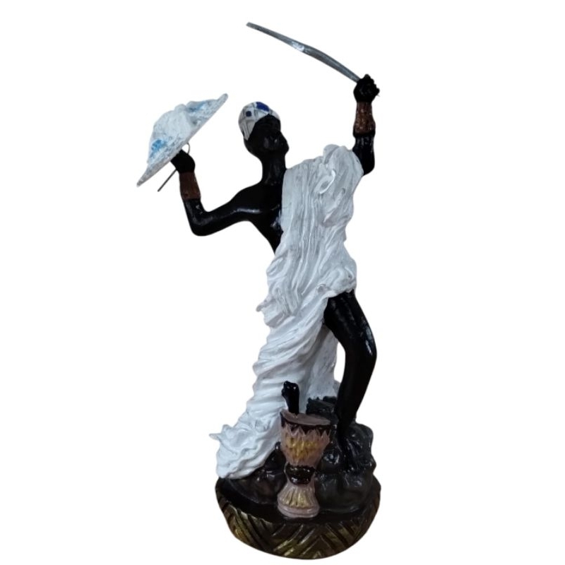 Imagem Orixá Oxaguian 24 cm em resina umbanda candomblé religião em Oferta na Shopee