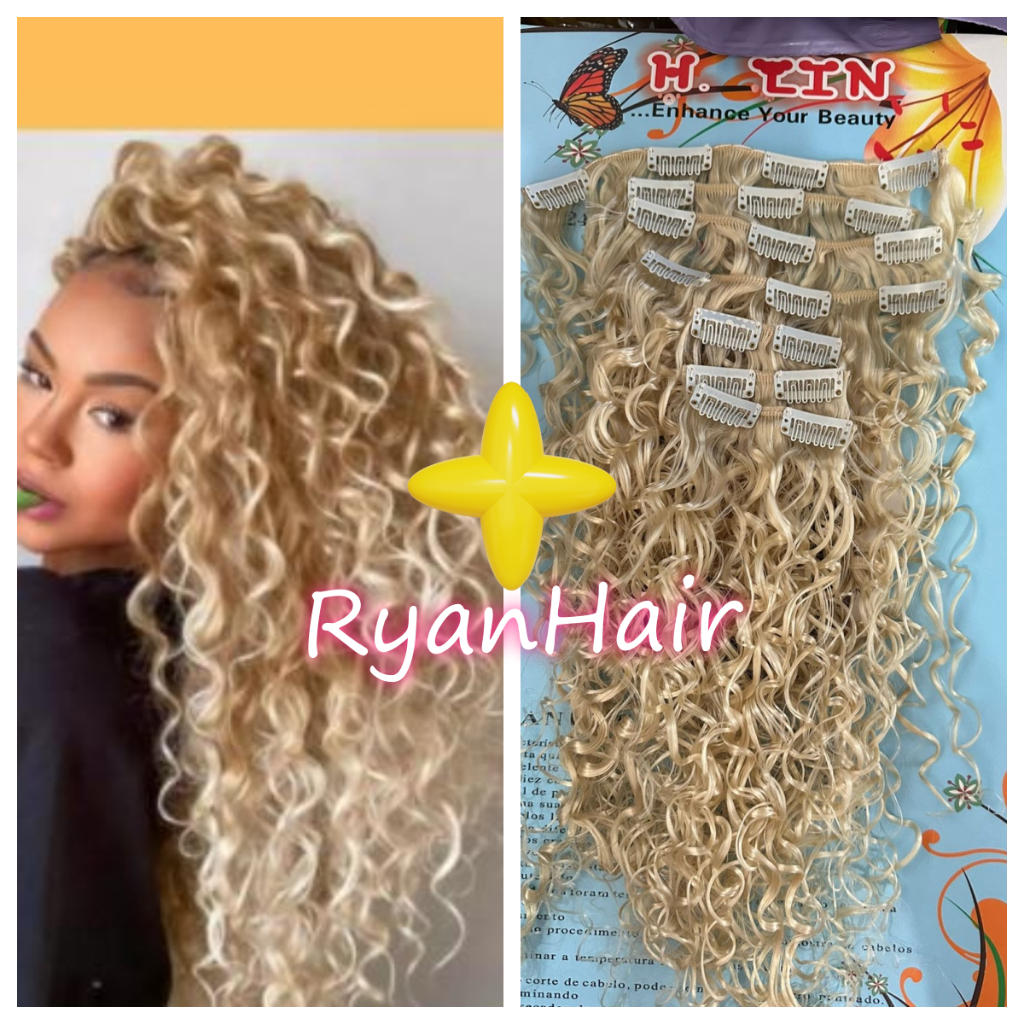 7 kits 24C - 7 pecas Cabelo cor 24# loiro claro cacheado afro crespo tic tac 100gramas Fibra organico em Oferta na Shopee