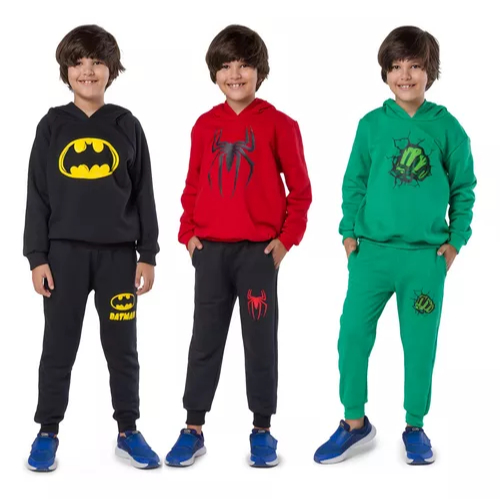Kit 3 Conjunto Moletom Infantil Inverno Menino Esportivo