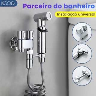 KIT BANHEIRO Ducha Higiênica Duas Saídas De 1/2 Mm Com Registro Conjunto De Pulverizador KGOLD em Oferta na Shopee
