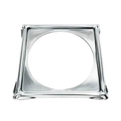Porta Grelha Ralo Click Quadrado 10x10 Suporte Inox Cromado Caixilho