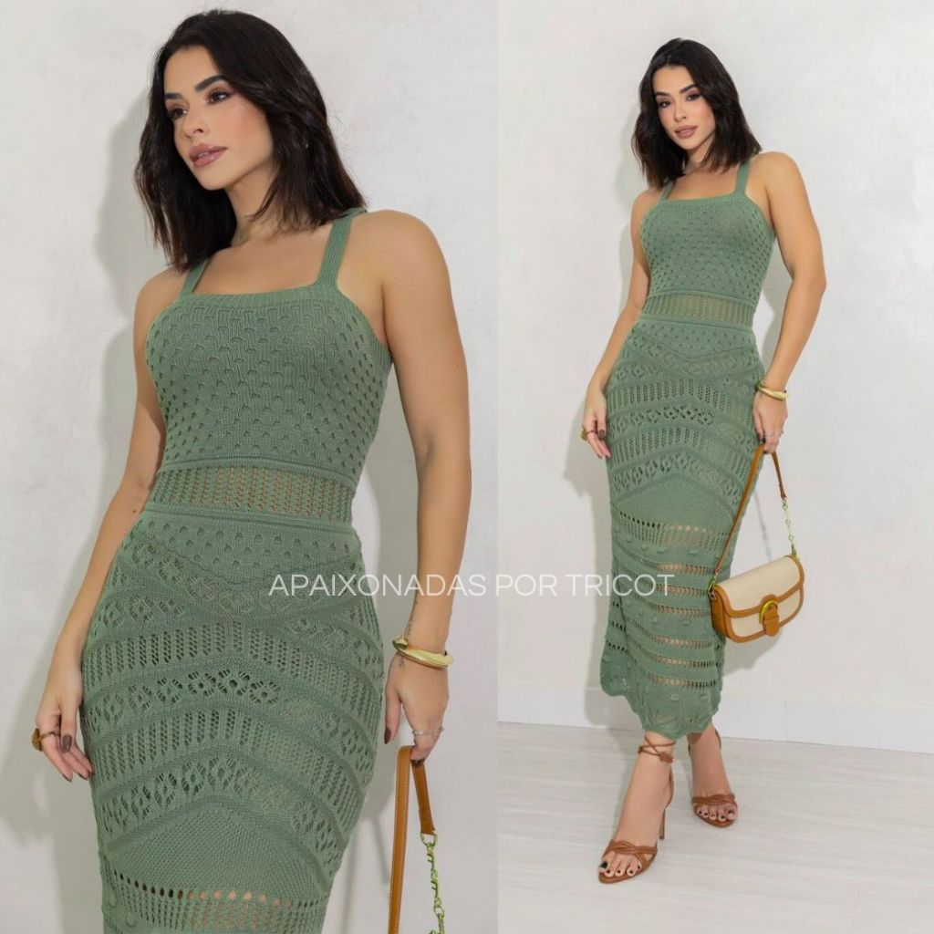 Vestido Midi Tricô Modal Forrado Vestido Feminino Elegante Tricot Natal Reveillon Vestido Branco Vestido Vermelho