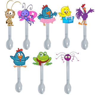 50 Mini Colher De Brigadeiro Galinha Pintadinha em Oferta na Shopee