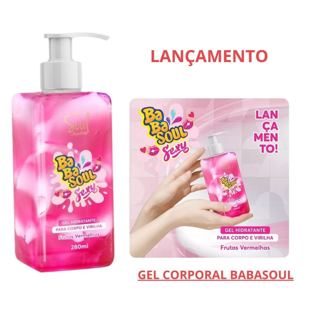 Gel Hidratante Corporal Virilha Babasoul Frutas Vermelhas Soul — R$ 18,99 em Shopee