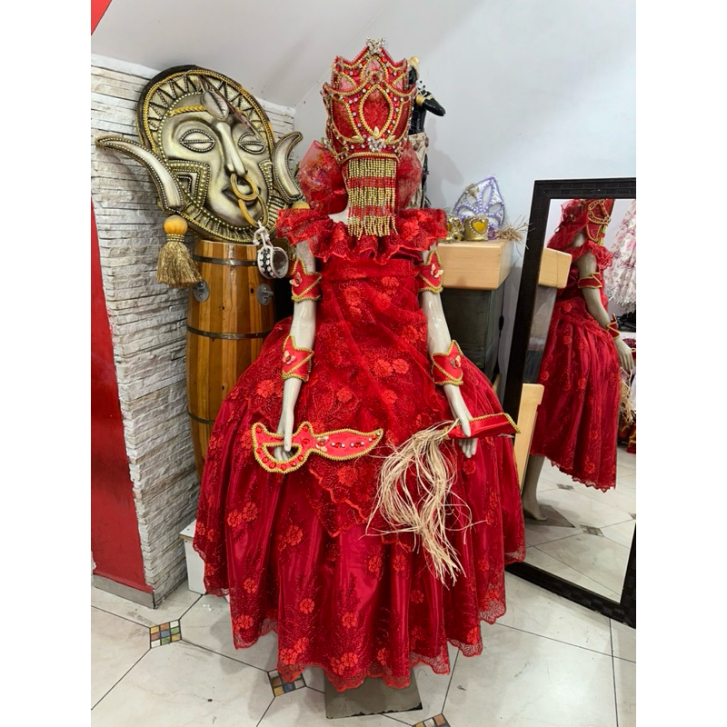Roupa e Paramenta de Iansa - Oya  Candomblé e Umbanda Rosas Textil