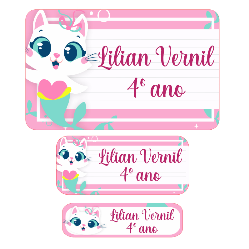Etiqueta Material Escolar Sereia: Onde Comprar | BuscaProdutos
