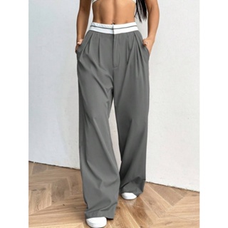 Calça Pantalona Alfaiataria Feminina Cintura Alta Wide Leg Virginia com Bolso em Oferta na Shopee