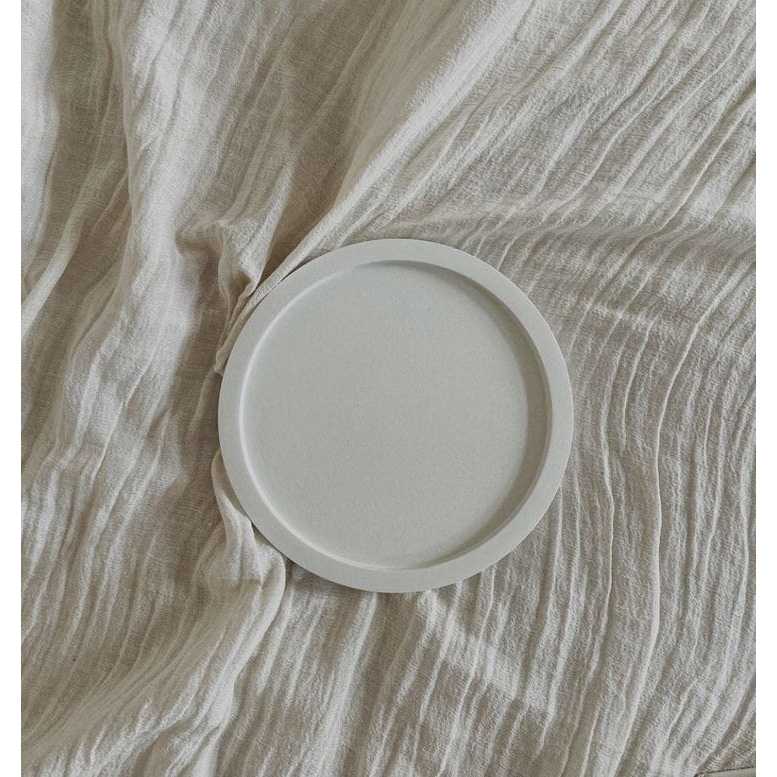 Bandeja Decorativa Redonda de Gesso Decoração com folhas de ouro bandeja decora — imagem 2 de 2
