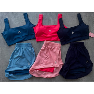 Conjunto Short Duplo Fitness Premium Poliamida Com Tactel E Top Com Bojo em Oferta na Shopee