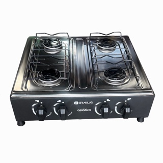 Fogão de mesa portátil 4 bocas a gás ásiatico jr portátil em Oferta na Shopee