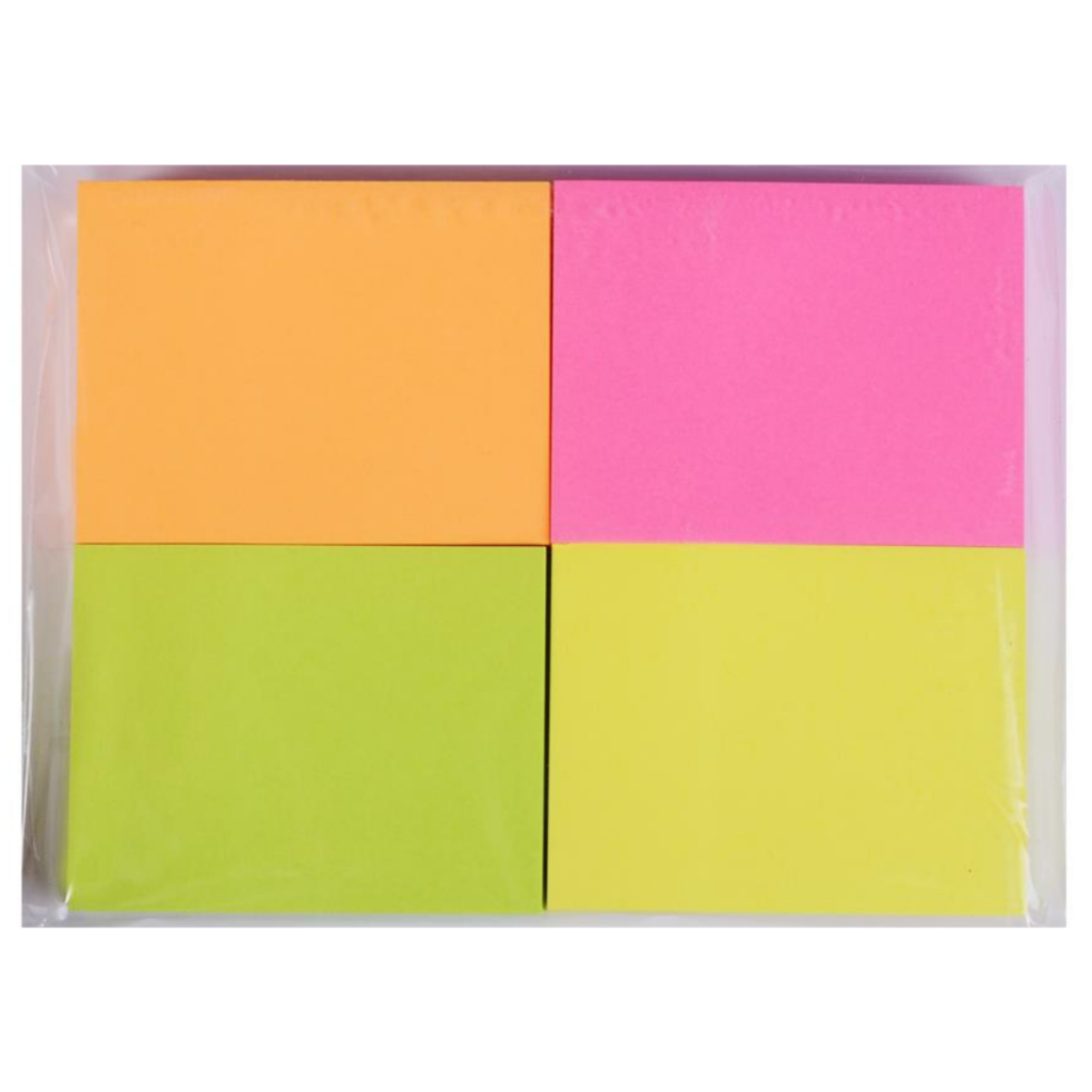 Kit 5 Blocos de Notas Blocos 2000 Folhas  Auto Adesivo Cubo Colorido Kit