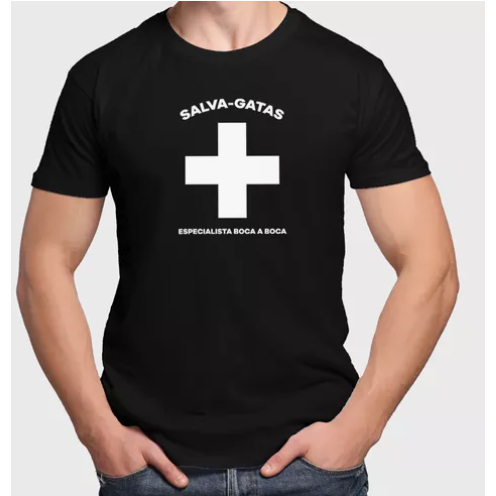 Camiseta Carnaval Bloquinho Salva Gatas Boca A Boca