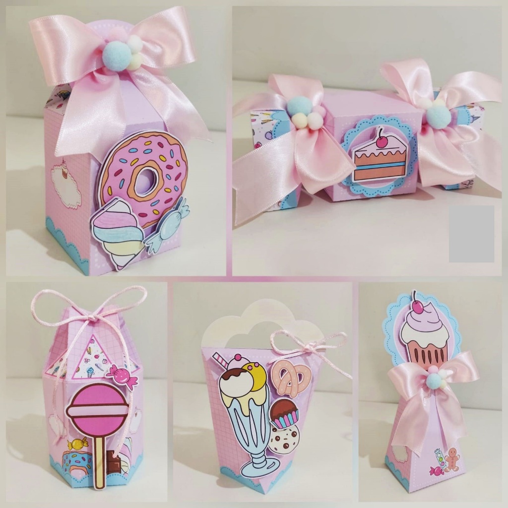 Kit Personalizados Confeitaria PEGUE E MONTE / Kit Festa Caixinhas Personalizadas / Lembrancinha Mimos Aniversários