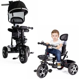 Carrinho de Passeio Bebê Triciclo Zupa com Haste Empurrador - Suporte Até 50kg