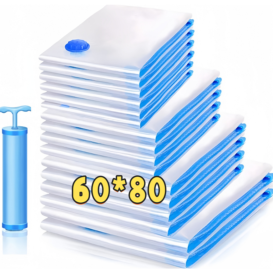 Kit 10 Saco a Vacuo Organização de Roupas Mala Viagem Guarda Roupa 60*80 em Oferta na Shopee