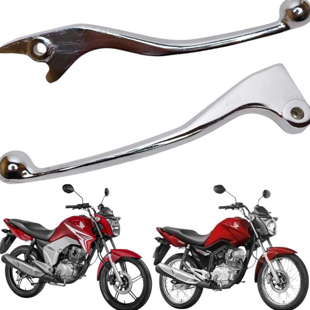Manete Maçaneta Cromado Freio a Disco Cg Fan Titan 125 150 160 Par em Oferta na Shopee
