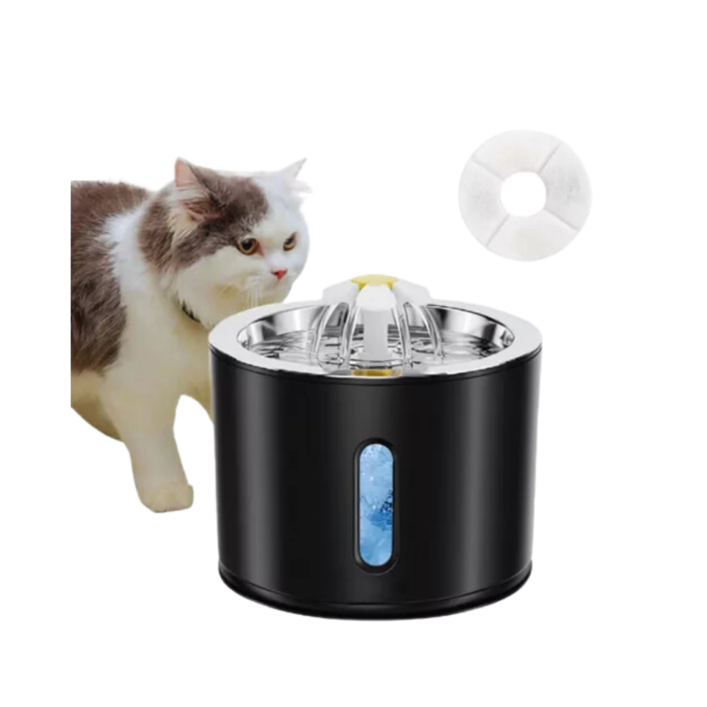 Bebedouro Inox Fonte de Água com Filtro Automático para Cães e Gatos