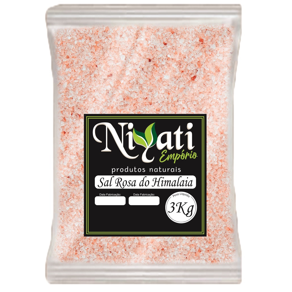Sal Rosa do Himalaia Fino 3Kg Importado Original em Oferta na Shopee