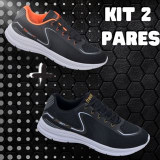 KIT 2 Pares Tênis Masculino Esportivos para Corrida e Academia em Oferta na Shopee