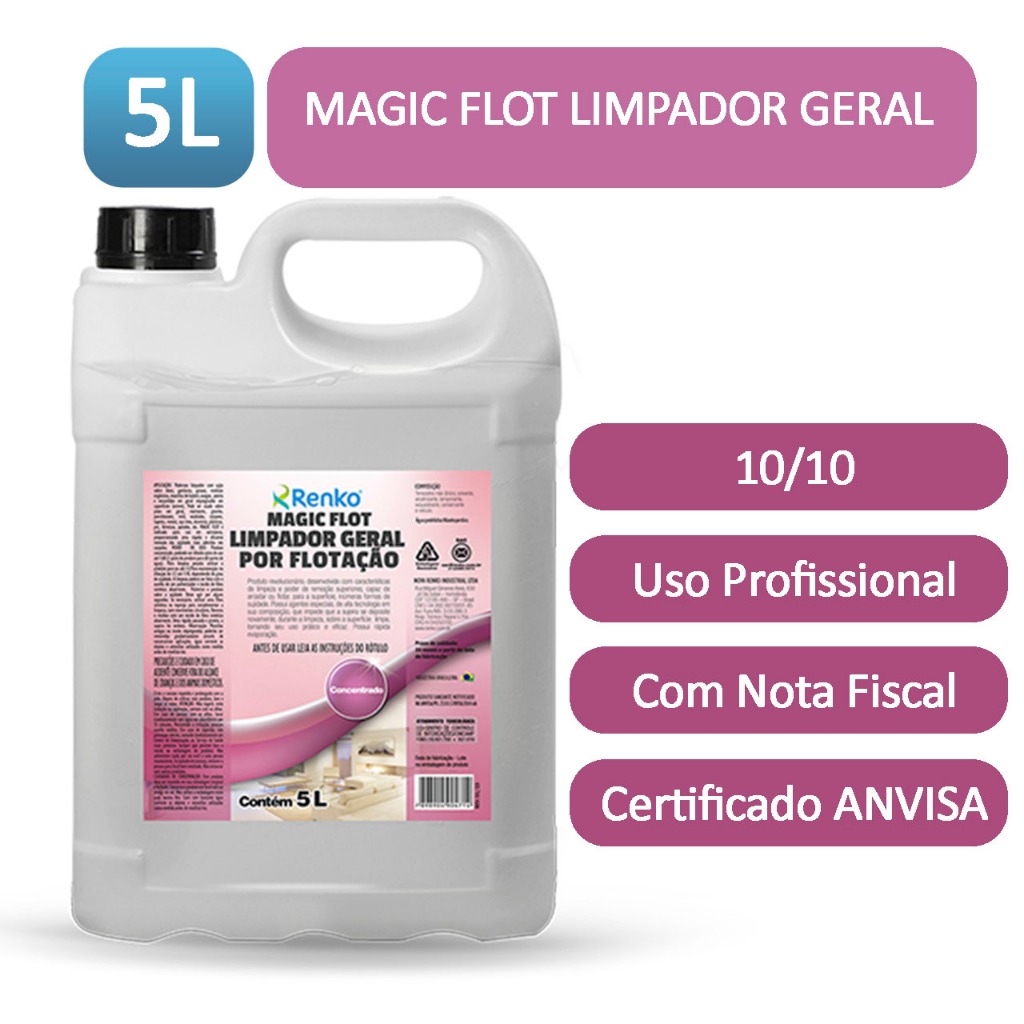 Magic Flot Limpador Geral Renko 5L - Alta Performance, Econômico e Eficiente para Limpeza ...