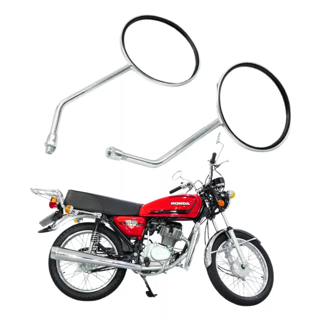 Espelho Retrovisor Cg 125 Bolinha 76 Á 82 Aço Cromado