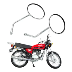 Espelho Retrovisor Cg 125 Bolinha 76 Á 82 Aço Cromado