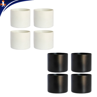 Kit 4 Ponteira Pé De Mesa Tubular 3'' Com Tampo De Granito 7,6cm preta e branca  PLÁSTICO em Oferta na Shopee