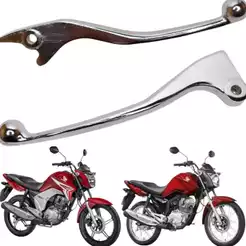 Manete Cromado Honda Fan 125 150 160 Titan 125 150 160 Freio a Disco Par