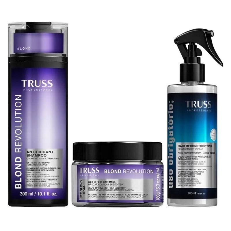 Kit Truss Sha + Mascara Blond Revolution + Spray Obrigatório
